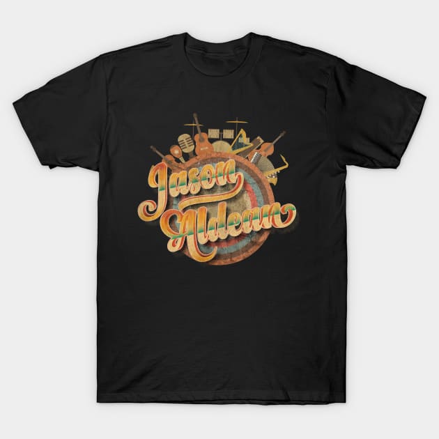 Tour Music Designs Vintage Retro - Jason Aldean T-Shirt by kumurkumur